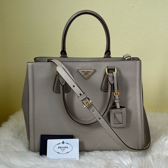 💯Authentic PRADA Saffiano Leather Medium Top Handle Tote Bag🍀 - Picture 11 of 17